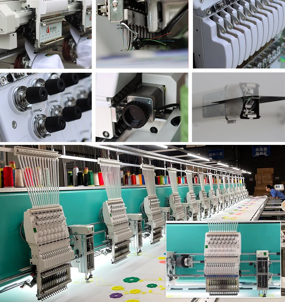 Industrial Customized Computerized 2 Head 3D High Speed Embroidery Machine